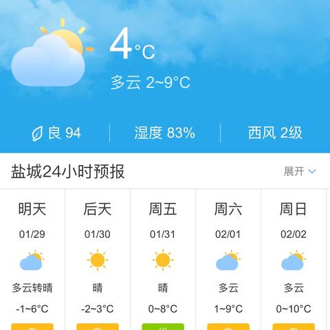 盐城天气预报一周（盐城天气预报一周40天查询）